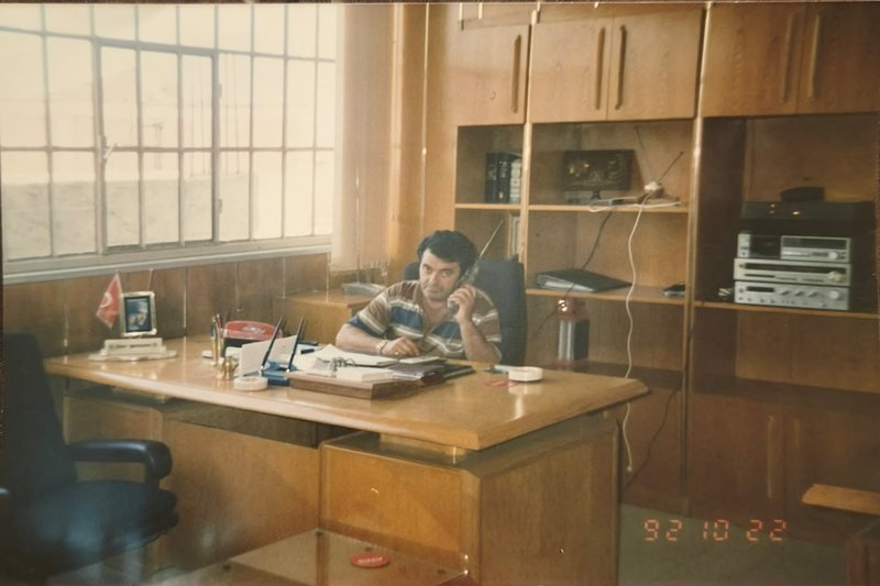 The Nilstar founder at his desk in 1992, the office where the modern business began